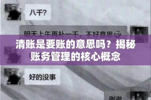 清账是要账的意思吗？揭秘账务管理的核心概念