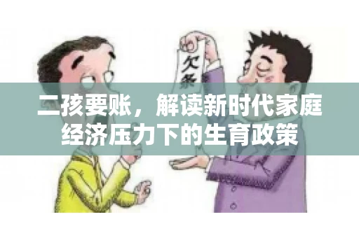 二孩要账，解读新时代家庭经济压力下的生育政策