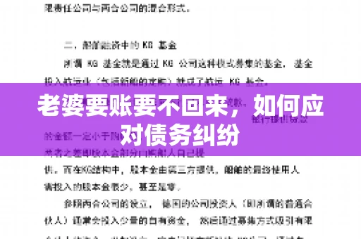 老婆要账要不回来，如何应对债务纠纷
