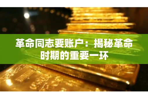 革命同志要账户：揭秘革命时期的重要一环