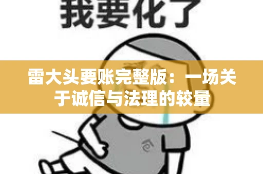 雷大头要账完整版：一场关于诚信与法理的较量